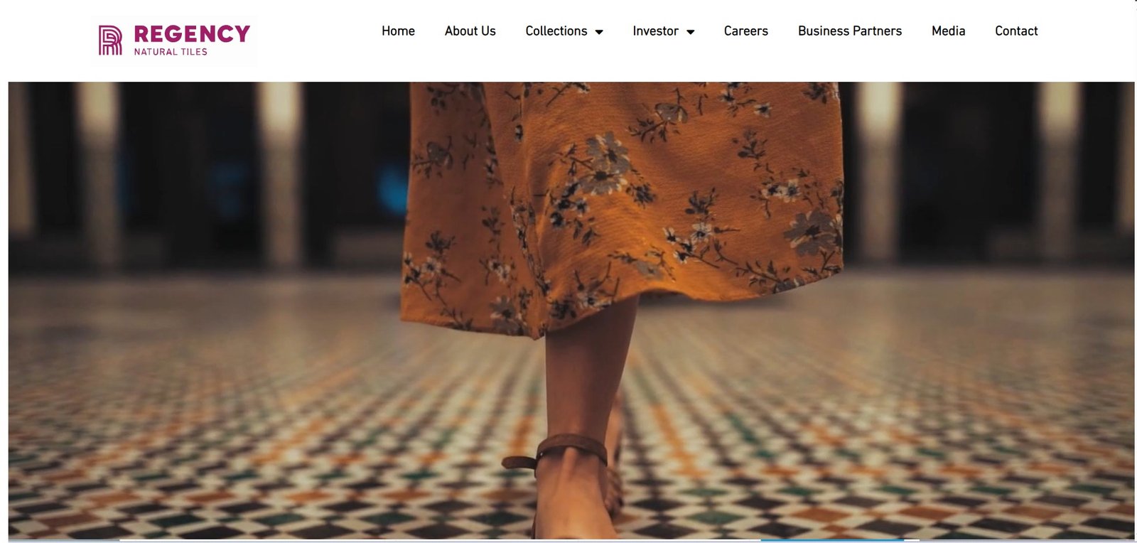 Regency Ceramics Website Screenshot